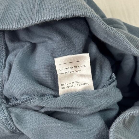 Pact Lounge Pants Blue Ribbed Waist Straight Leg Women’s Small Organic Cotton - Picture 14 of 16